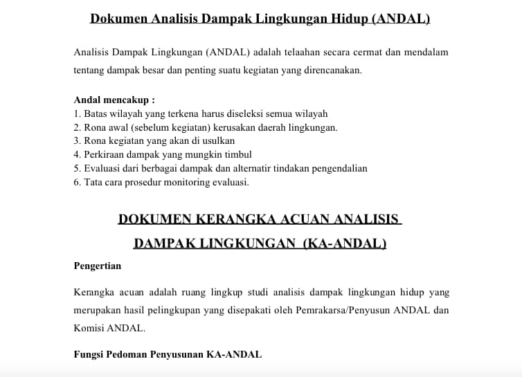 Dokumen ANDAL